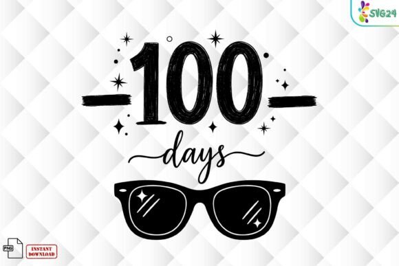 100 Days Cool Glasses PNG
