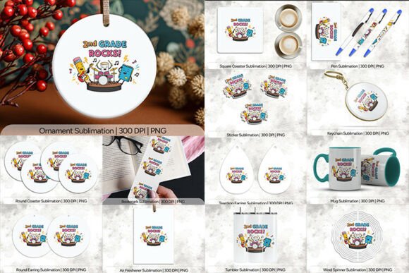 2nd Grade Rocks Sublimation Bundle: The Ultimate Resource for Teachers and Crafters