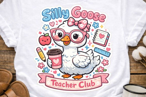 Cute Teacher Goose PNG Design
