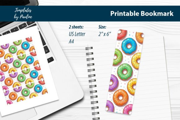 Donut Bookmarks for Kids Printable