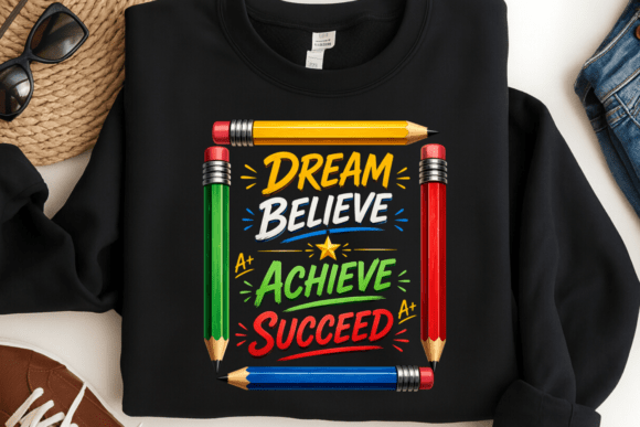 Dream Believe Achieve Shirt PNG