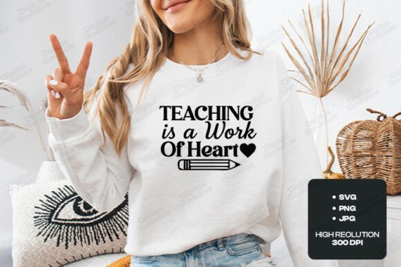 Evaluating the Teaching Is a Work of Heart SVG PNG for Educational Creations