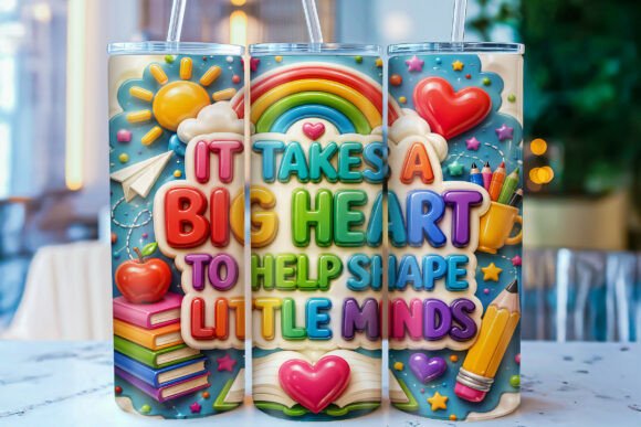 Inflated Teacher Quote 20oz Tumbler Wrap