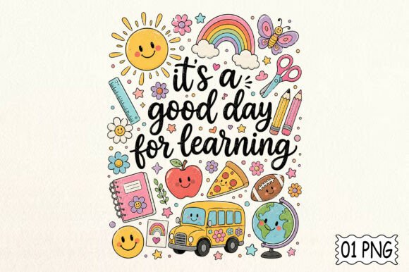 Its a Good Day for Learning PNG: A Cheerful Design Asset