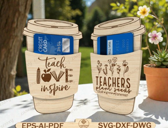 Teacher Gift Card Holder Laser Cut File